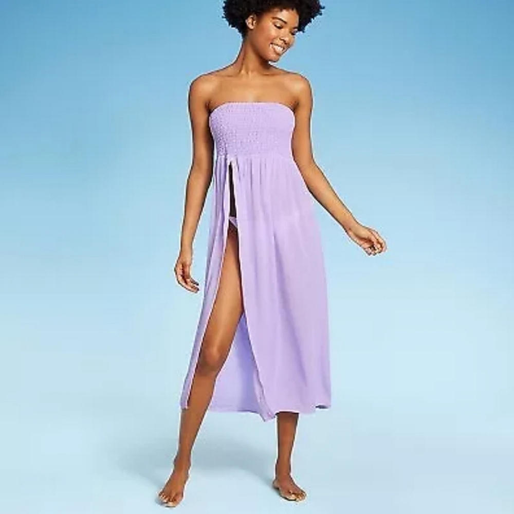 Wild Fable Swimsuit Coverup Smocked Dress